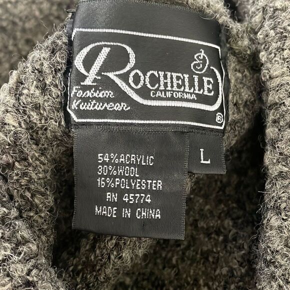 Wool Boucle Knit Button Front Sweater Vest sz L - Picture 4 of 5